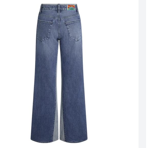 NEW Daily Blue by Adriano Goldschmeid Virgo Wide Leg Jeans Two Toned Size 26 - Picture 4 of 16